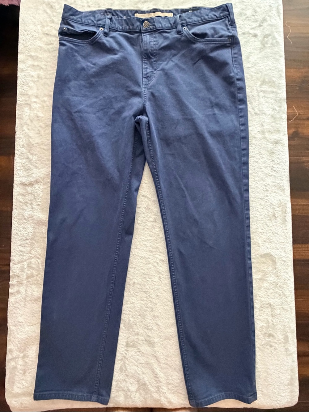Banana Republic Slim Fit Chino Pants Mens 38x30 Blue Stretch Casual Office